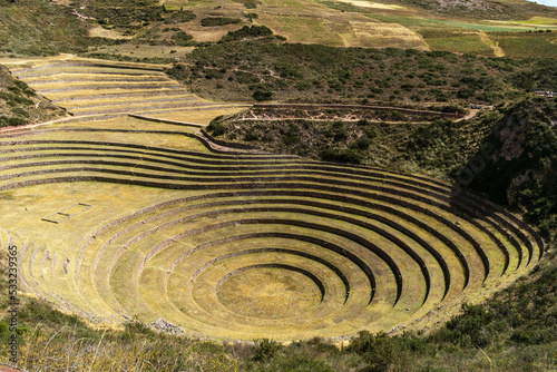 Moray is an archeological site near cuzco, perú. It was used by the incas as a laboratory to study de growth of different herbs and plants in different conditions of light, humidity and wind.  © Francesco