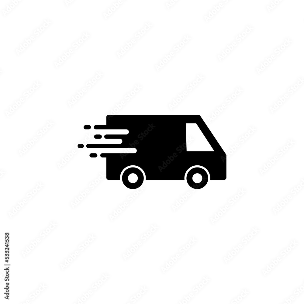 Delivery truck icon vector for web and mobile app. Delivery truck sign and symbol. Shipping fast delivery icon