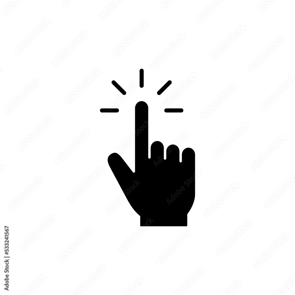 Obraz premium Hand cursor icon vector for web and mobile app. cursor sign and symbol. hand cursor icon clik