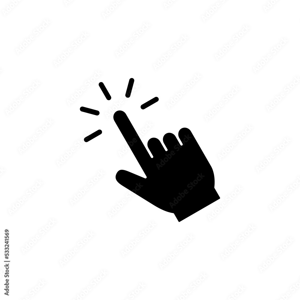 Hand click icon vector for web and mobile app. pointer sign and symbol. hand cursor icon Hand click icon vector for web and mobile app. pointer sign and symbol. hand cursor icon