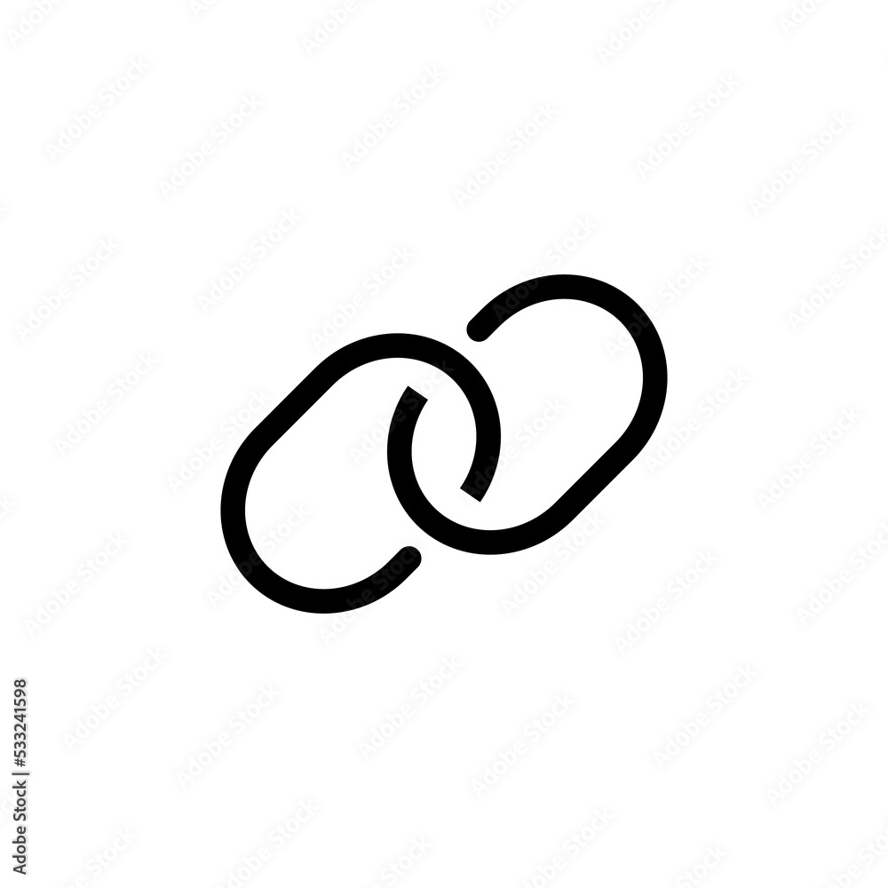 Link icon vector for web and mobile app. Hyperlink chain sign and symbol Link icon vector for web and mobile app. Hyperlink chain sign and symbol