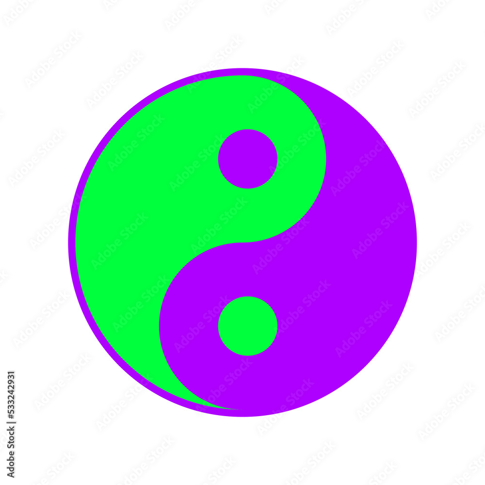 Yin-yang symbol. Vector icon isolated on white background. Yin-yang symbol. Vector icon isolated on white background.
