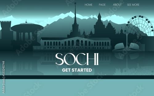 Fotografija Sochi city silhouette