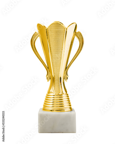 Golden cup, champion trophy, winner cup award ceremony. winning concept