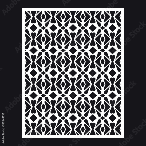 seamless die cut decorative pattern template