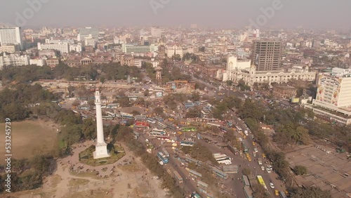 Kolkata city transportation Aerial View