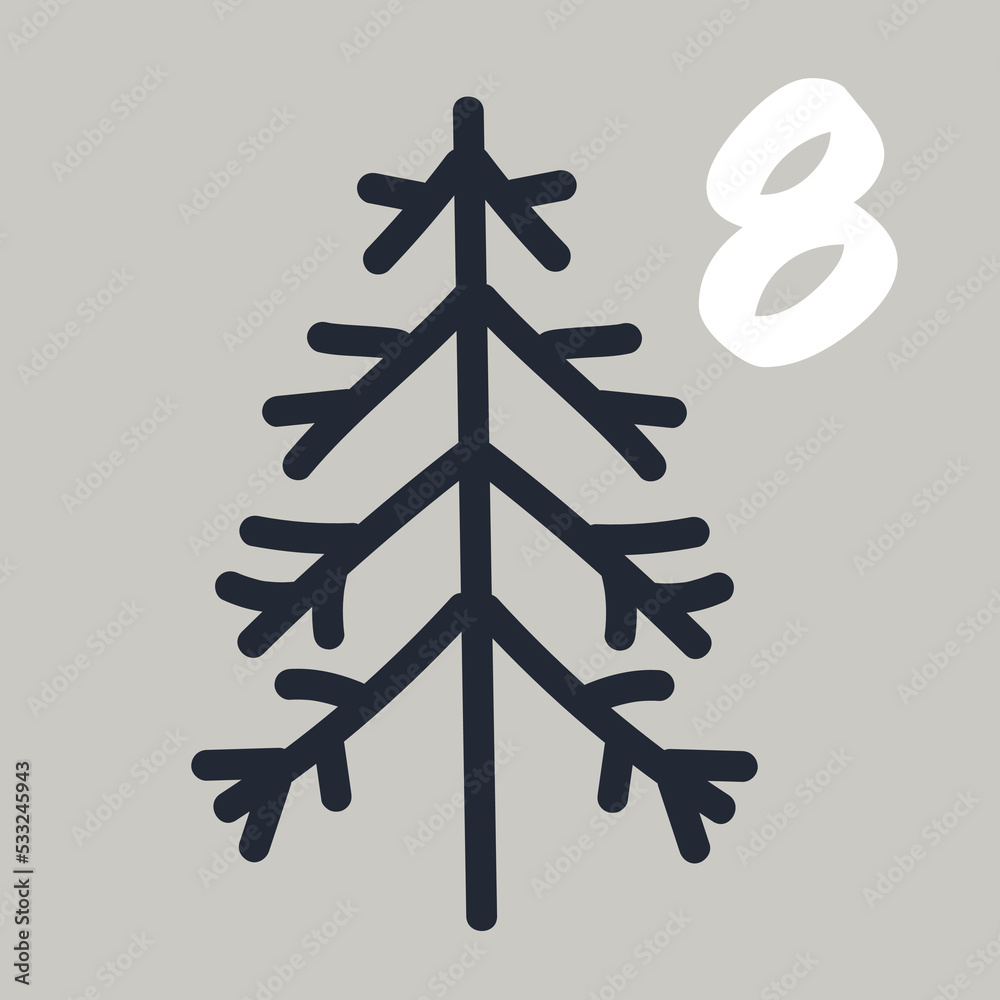 NOLIDAY GNOMES Advent Calendar isolated Vector illustration NOLIDAY GNOMES Advent Calendar isolated Vector illustration