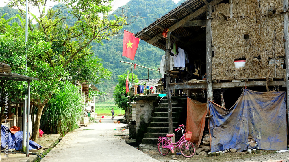 Obraz premium Phia Thap Village of the Nungs, Cao Bang, Vietnam