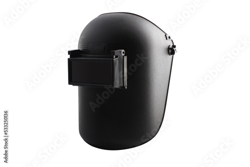 A protective face mask when doing welding activities, this mask is heat and spark resistant