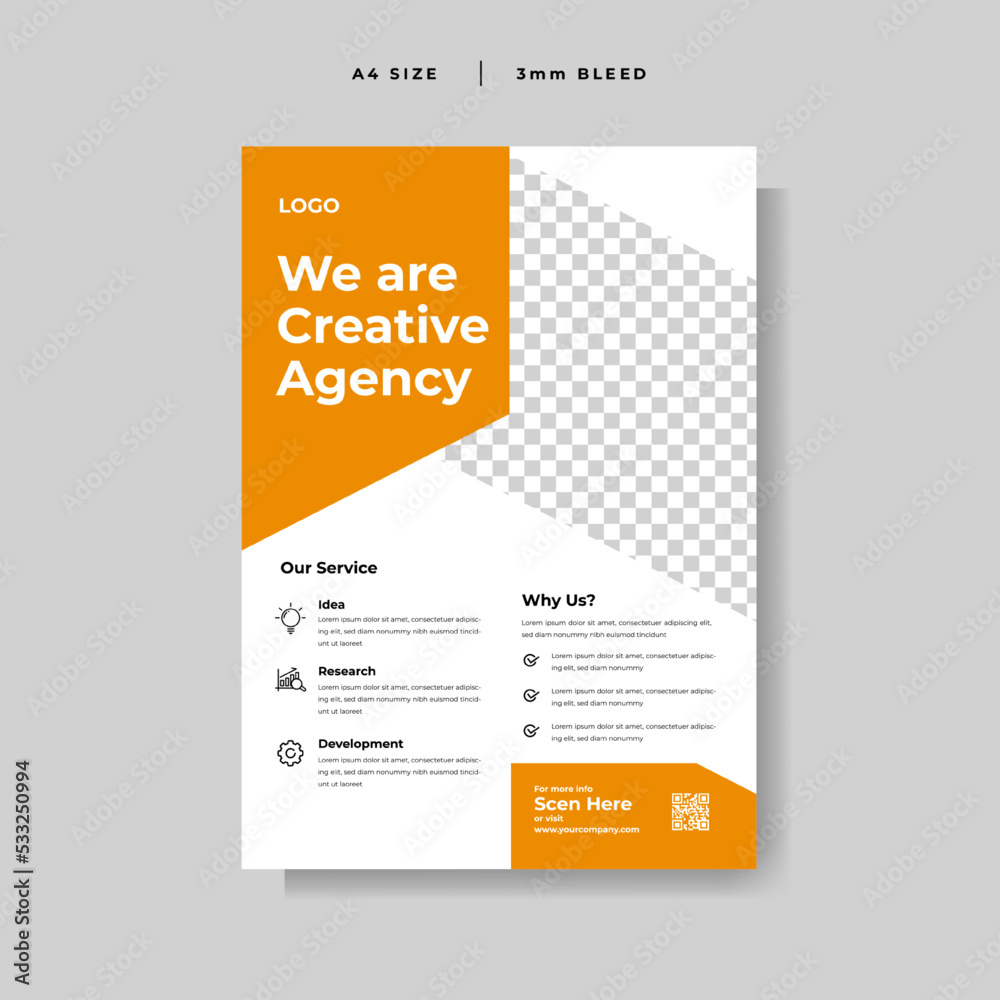 Modern business flyer vector template