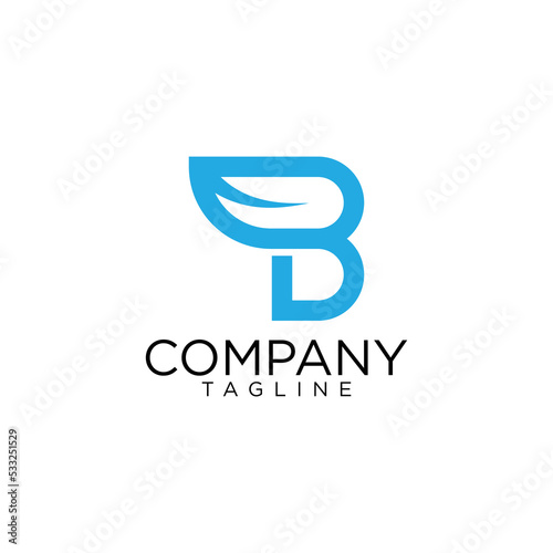 b logo design and premium vector templates