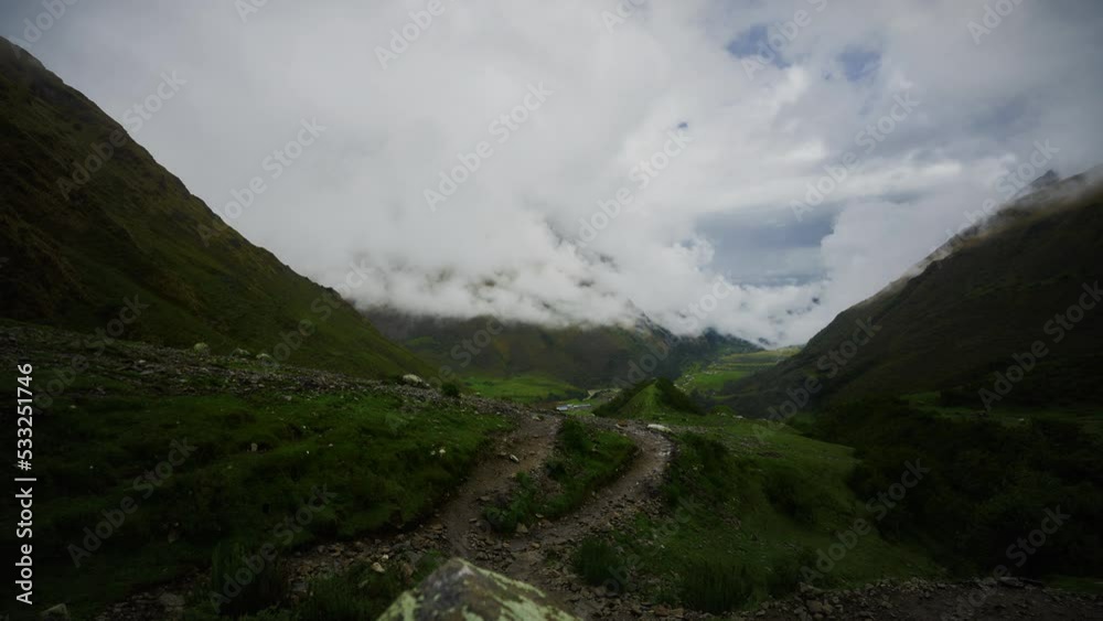 Timelapse over Andes Mountains in Peru
