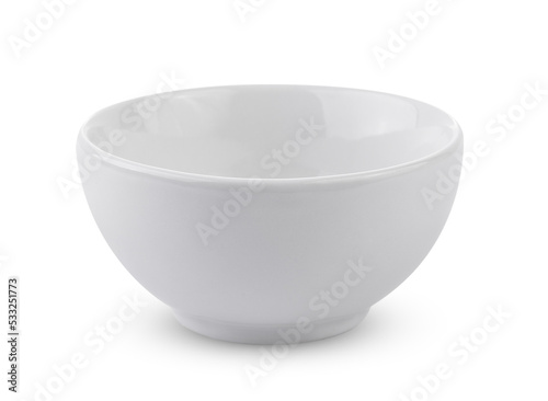 White bowl on transparent png photo