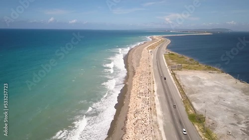 Aerial View Of Palisadoes Kingston Jamaica photo