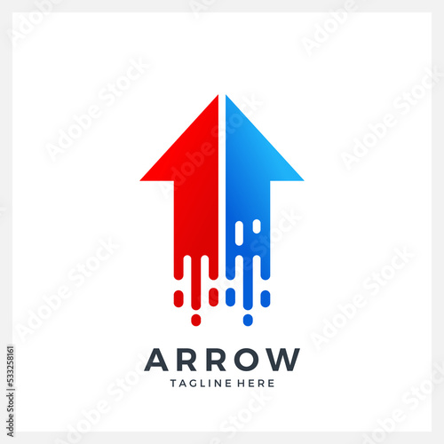 arrow up logo design illustration, modern and simple arrow