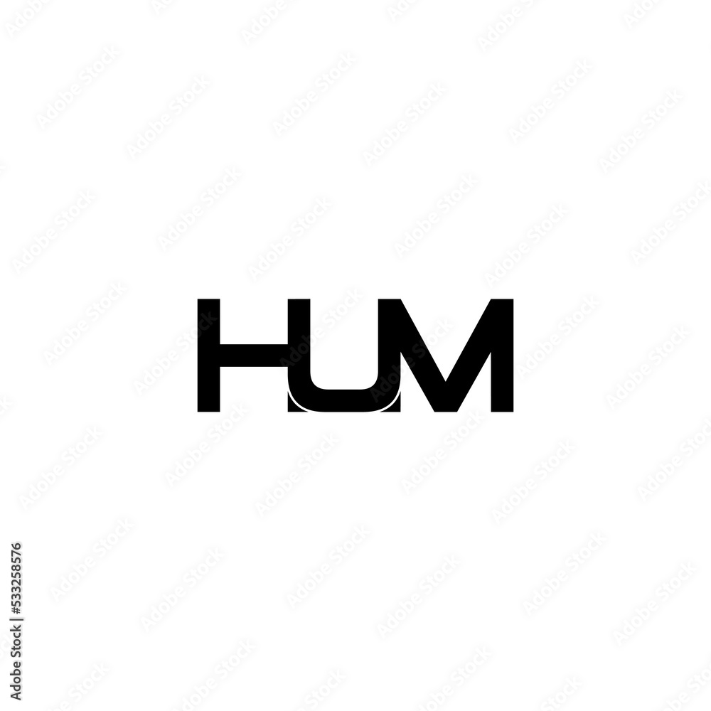 hum letter original monogram logo design hum letter original monogram logo design