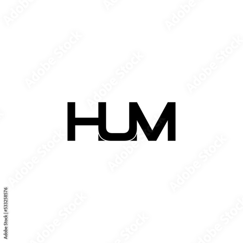hum letter original monogram logo design
