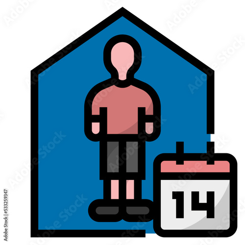 self quarantine icon