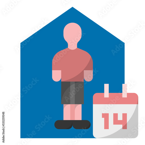 self quarantine icon