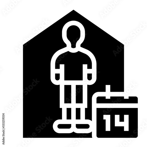 self quarantine icon