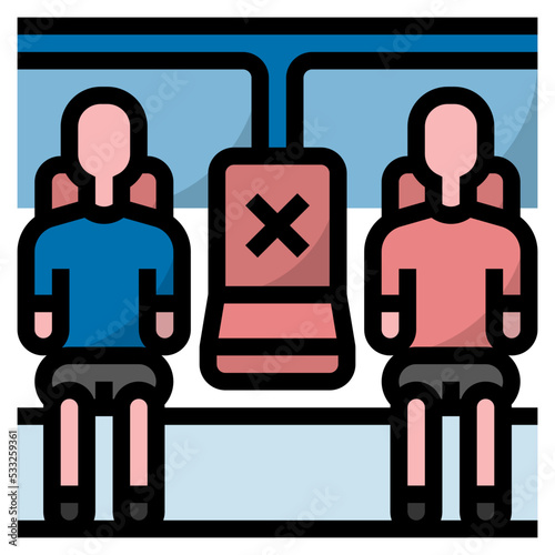 social distancing icon