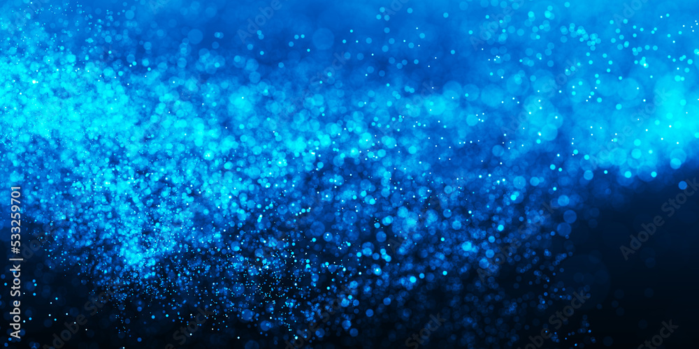 Abstract particle background. Blue dots background. Dust particles. abstract background with