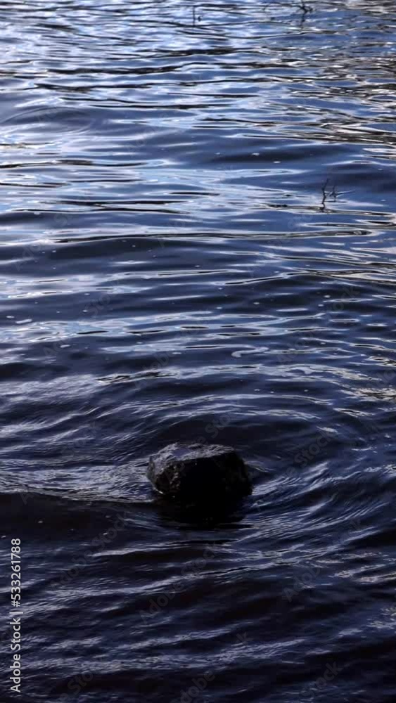 Horizontal Slow motion lake waves for background Horizontal Slow motion lake waves for background