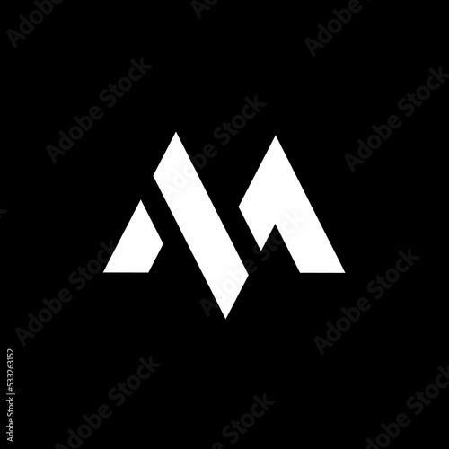 Letter M . Icon Design Template Elements
