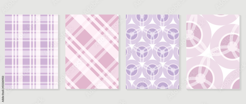 Collection of y2k style background vector. Set of lovely vibes wallpaper, pastel color, gradient, geometric shapes, grid. Trendy girly 90s, 2000s poster for banner, prints, decorative, cover.