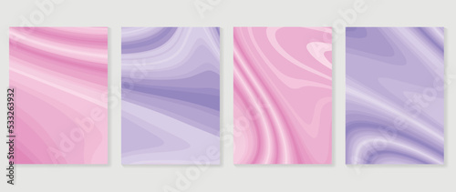 Collection of y2k style background vector. Set of lovely vibes wallpaper, pastel color, gradient,wavy, psychedelic, mesh. Trendy girly 90s, 2000s poster for banner, prints, decorative, cover.