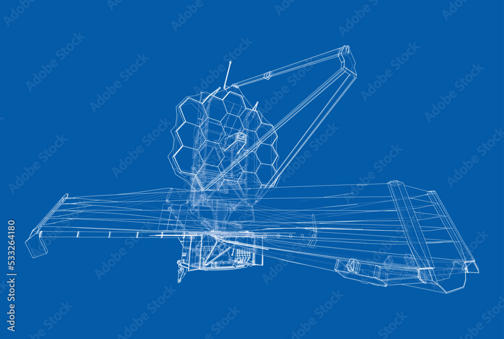 James Webb Space Telescope. Vector