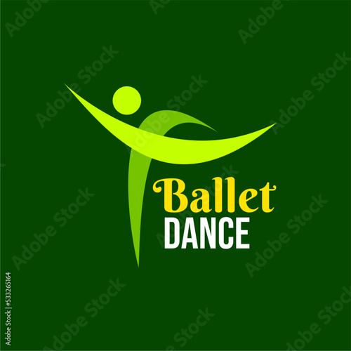 Ballet dancing logo. Logo with minimalist and modern style. suitable for ballet dance studio team logo