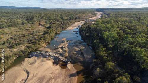 Burdekin river flowing through outback Queensland