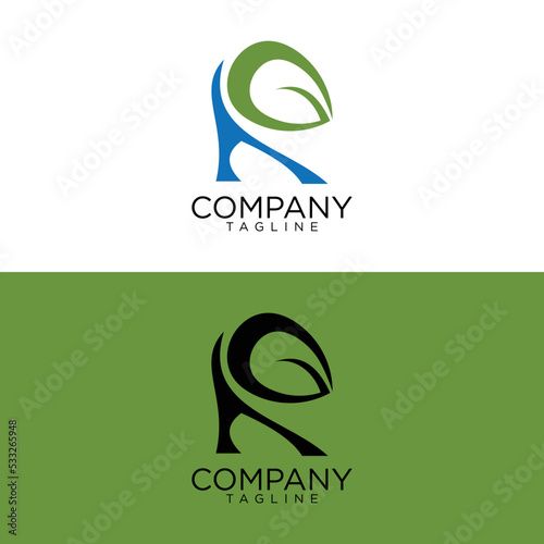 nature r logo design and premium vector templates