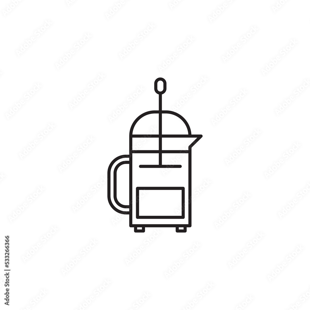 french press coffee vector for website symbol icon presentation french press coffee vector for website symbol icon presentation