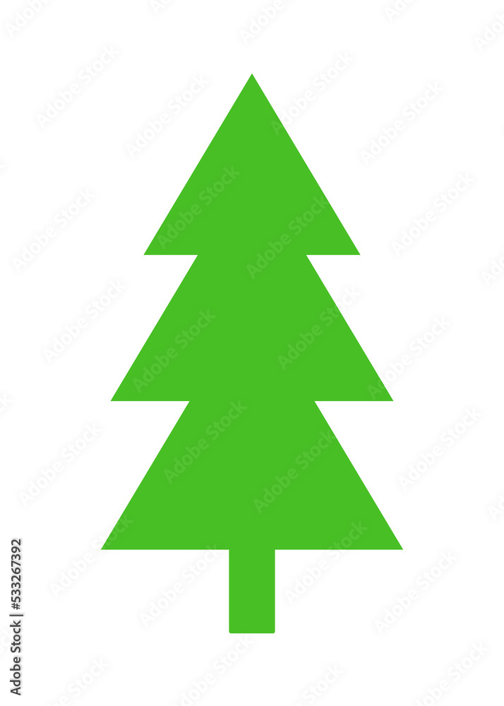 Christmas tree icon isolated on white background Christmas tree icon isolated on white background