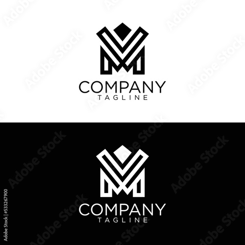 mv logo design and premium vector templates