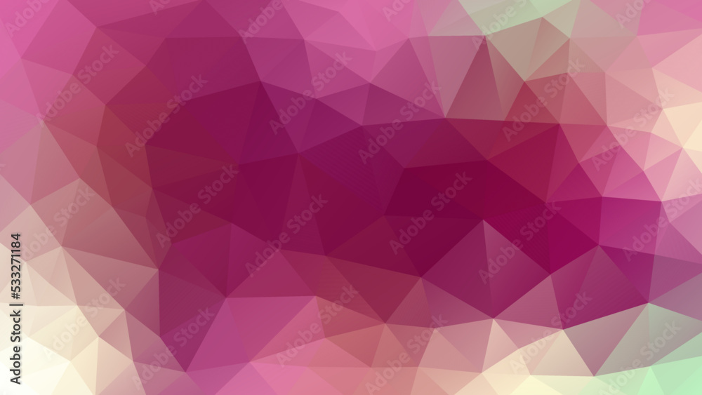 Vector stylish multicolor polygonal banner with place for text. Abstract background in low poly style. Geometric illustration