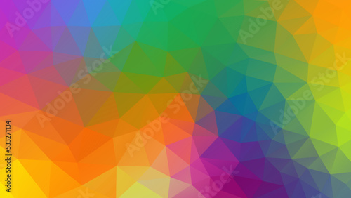 Vector bright multicolor polygonal banner. Abstract background in low poly style. Geometric illustration