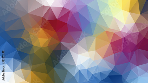 Vector stylish multicolor polygonal banner. Abstract background in low poly style