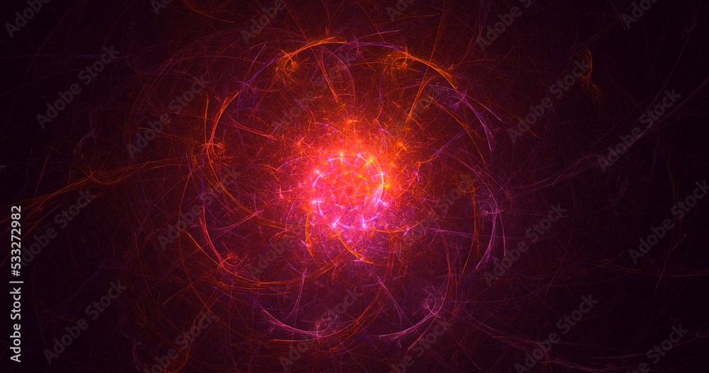 3D rendering abstract round light background