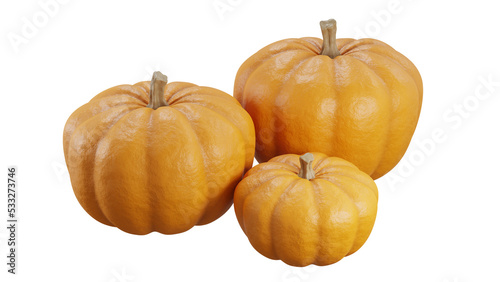 Pumpkins isolated no background