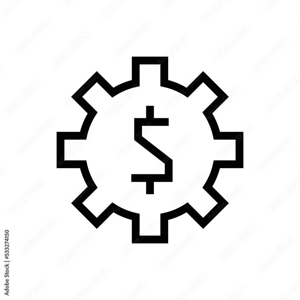 Financial management vector outline icon symbol design Financial management vector outline icon symbol design