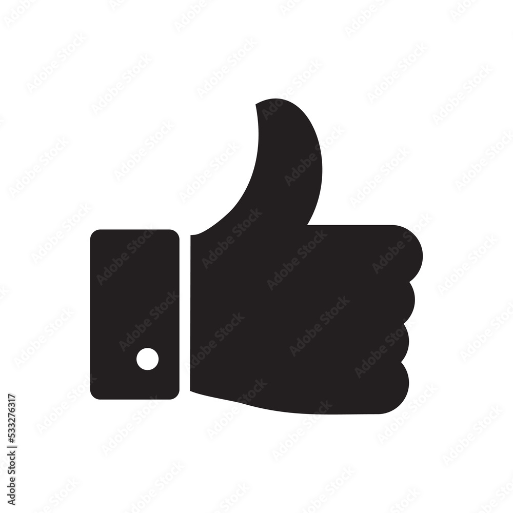 Thumbs up hand icon vector illustration sign Thumbs up hand icon vector illustration sign