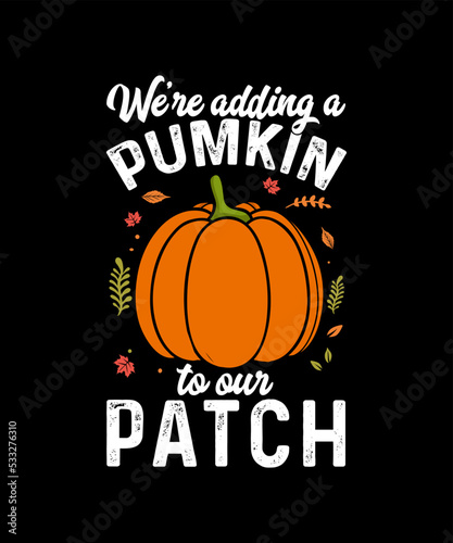 We're adding a pumpkin to out patch t-shirt design