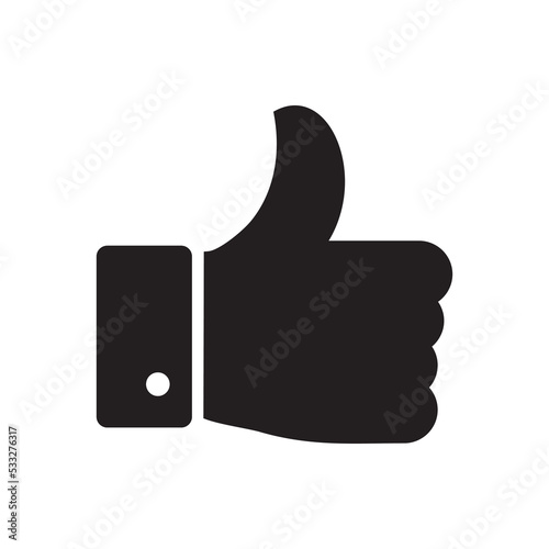 Thumbs up hand icon vector illustration sign