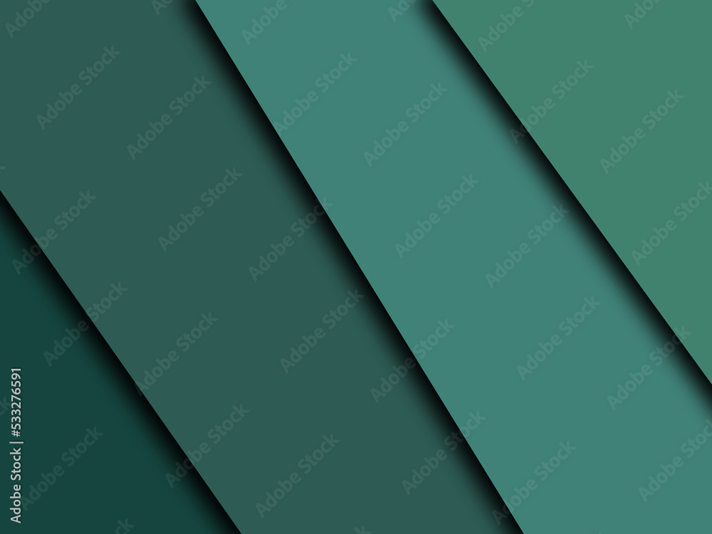 Abstract drawing. Elements of viridian colors are placed at an angle. Horizontal image Abstract drawing. Elements of viridian colors are placed at an angle. Horizontal image