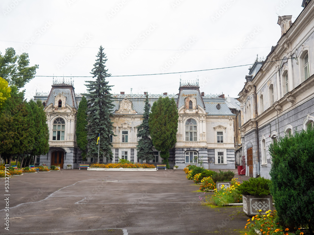 Former Semensky Levicky Palace. Boarding school for children with special needs. The building has the features of the French Baroque. 