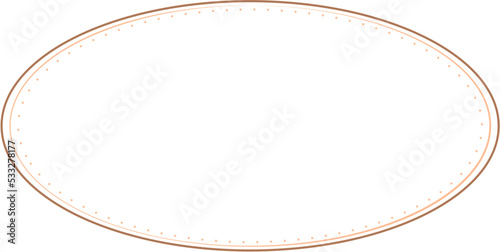 Oval Border Frames Isolated on White Background.  Trendy design element for border frame, logo, blackout tattoo, symbol, web, prints, posters, template, pattern and abstract background