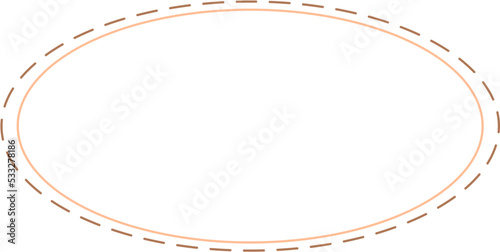 Oval Border Frames Isolated on White Background.  Trendy design element for border frame, logo, blackout tattoo, symbol, web, prints, posters, template, pattern and abstract background
